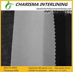 Charisma woven interlining double-dot coating elastic interlining 254A