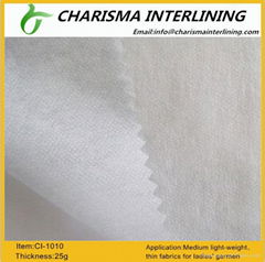 China Charisma Super Non Woven interlining 1010 for garment