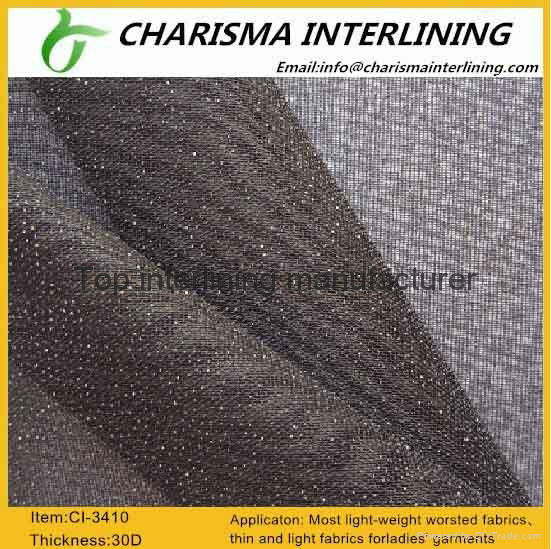 fusible chiffon woven interlining 3410 3