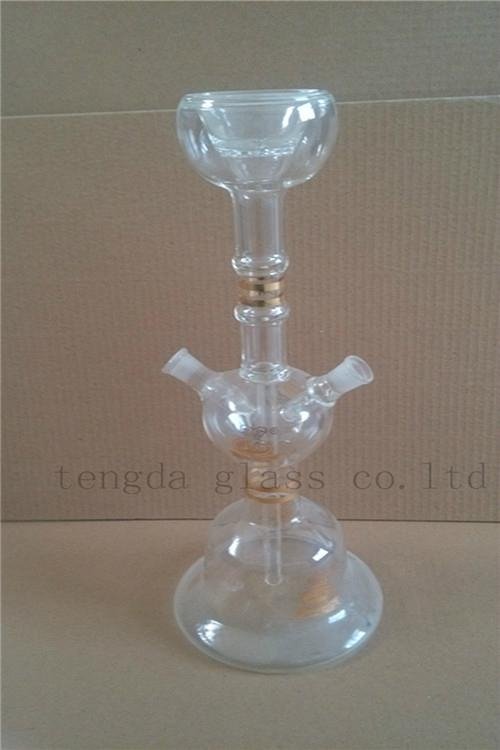 white glass shisha hookah of waterpipe with smoking set