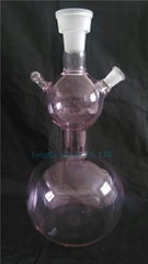 pink shisha hookah of glassware with smoking accessories