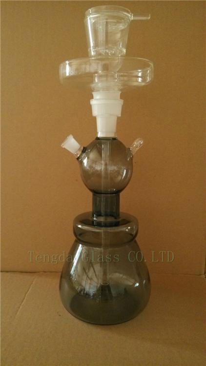 three colors of glass hookah with accessories 4