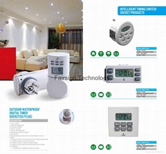 Outdoor Waterproof Digital Timer Socket / Indoor Timer Socket