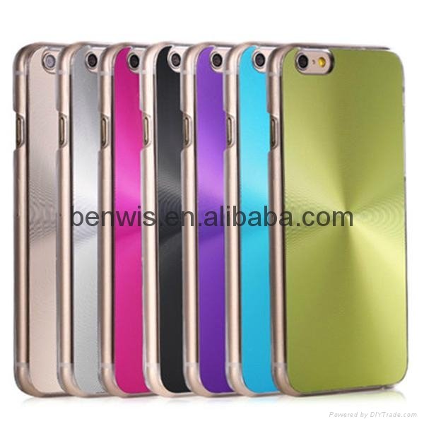 BENWIS metal wire drawing laser carving CD veins phone case for iphone 6 3