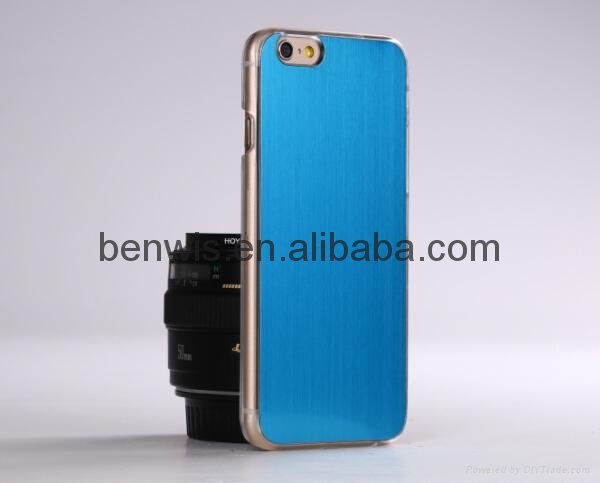 BENWIS  metal wire drawing stripe veins phone case for iphone  4