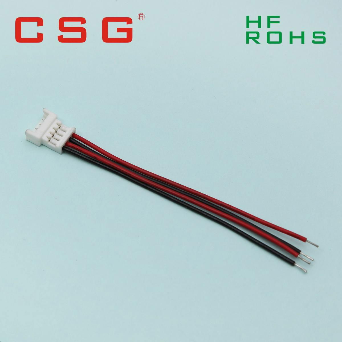 1.25mm pitch single row 4pin male female cable connector 3