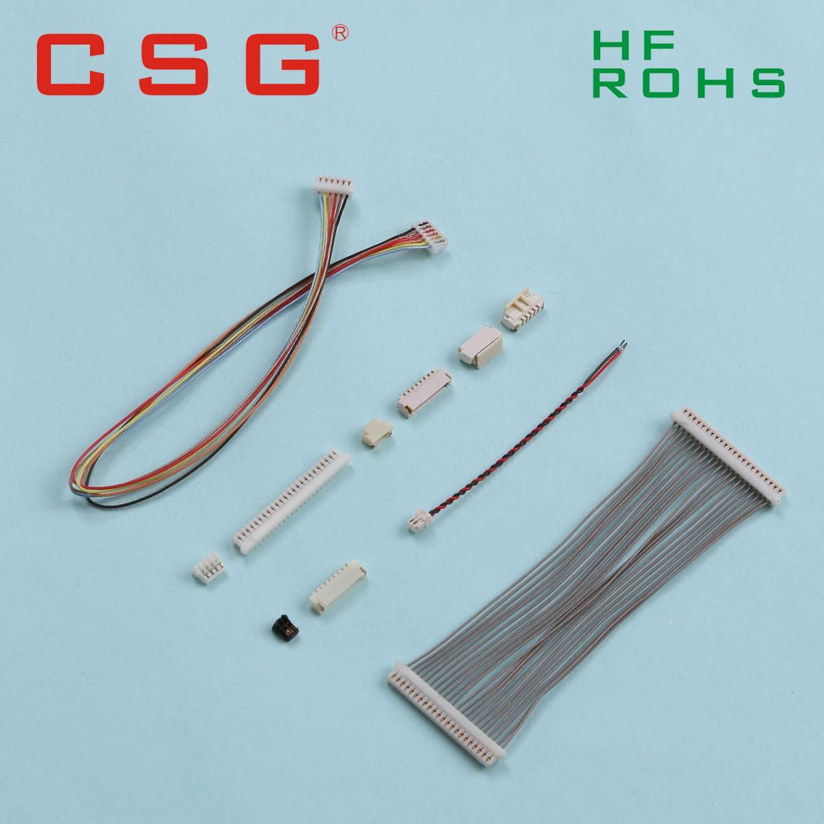 Custom 0.8mm pitch led wire harness