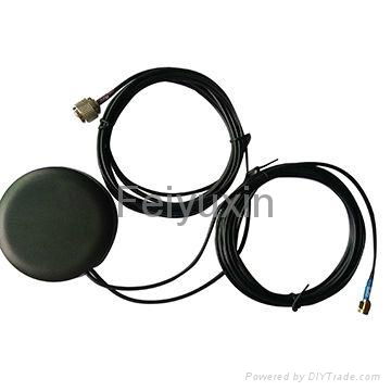 GPS+GSM Combo Antenna with TNC Male and SMA Male RG174 coaxial cable L=3meters