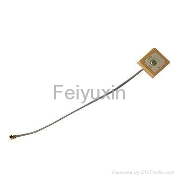 Sized 15*15*4mm GPS Ceramic Antenna with I-PEX 1.13mm Grey Coaxial Cable