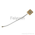 Sized 15*15*4mm GPS Ceramic Antenna with I-PEX 1.13mm Grey Coaxial Cable