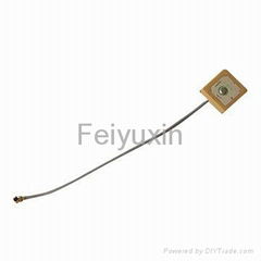 Sized 15*15*4mm GPS Ceramic Antenna with I-PEX 1.13mm Grey Coaxial Cable