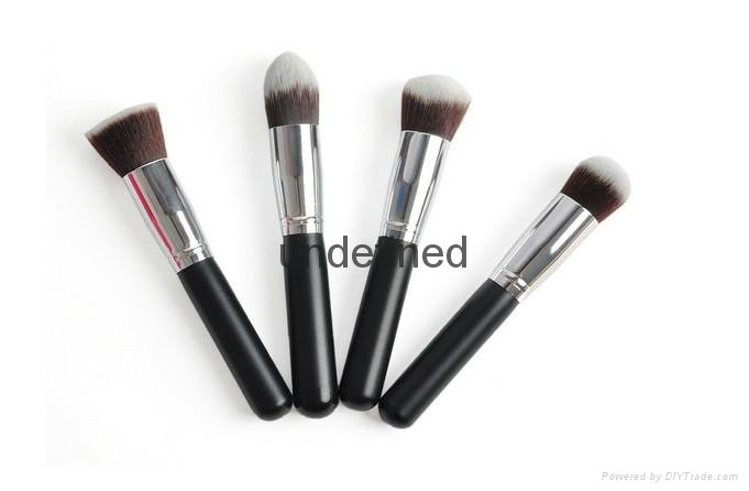 4pcs wood handle makeup brush set face brush cosmetic brush