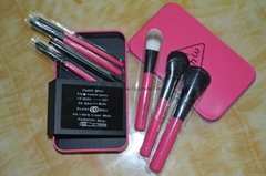 7pcs wood handle makeup brush set face brush cosmetic brush with metal box