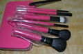 7pcs wood handle makeup brush set face brush cosmetic brush with metal box 6