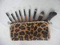9pcs wood handle makeup brush set face brush cosmetic brush 4
