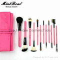 12pcs wood handle makeup brush set face brush cosmetic brush 11