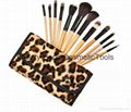 12pcs wood handle makeup brush set face brush cosmetic brush 4