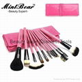 12pcs wood handle makeup brush set face brush cosmetic brush 13