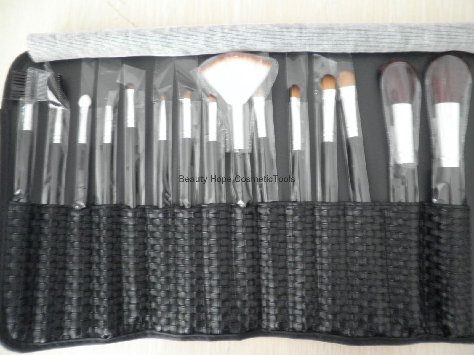 15pcs wood handle makeup brush set face brush cosmetic brush