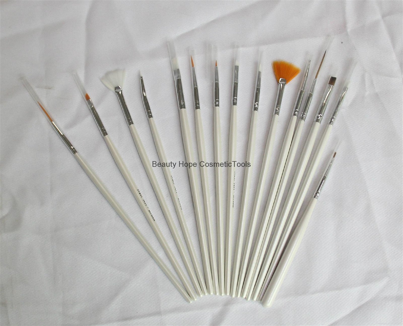 15pcs wood handle makeup brush set face brush cosmetic brush 3