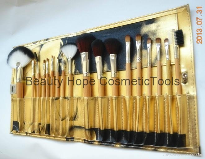 18pcs wood handle makeup brush set face brush cosmetic brush 2