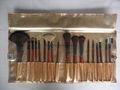 18pcs wood handle makeup brush set face brush cosmetic brush 12