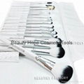 20pcs wood handle makeup brush set face brush cosmetic brush white 5