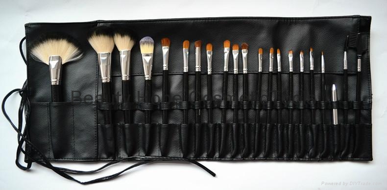 21pcs wood handle makeup brush set face brush cosmetic brush black 3