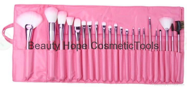 22pcs wood handle makeup brush set face brush cosmetic brush pink 2