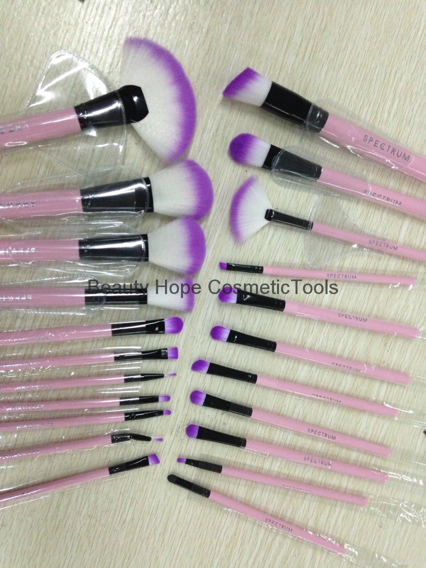 22pcs wood handle makeup brush set face brush cosmetic brush pink 4