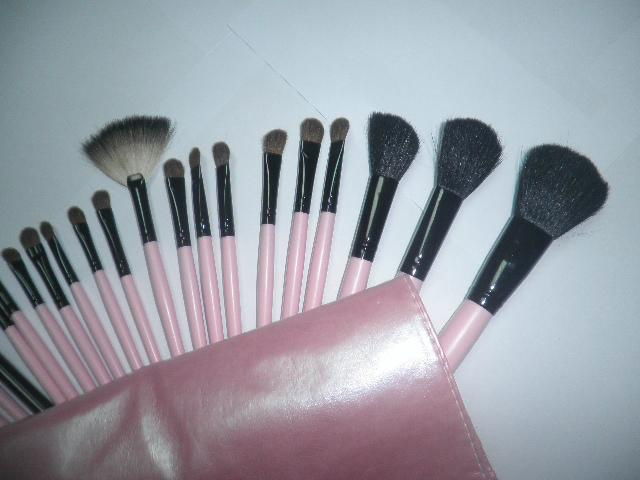 23pcs wood handle makeup brush set face brush cosmetic brush pink 5