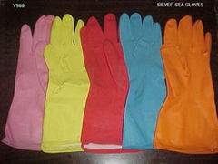 Latex household gloves