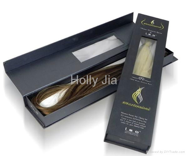 Gold Foil Foldable Magnet Box for Hair Extensions Packaging