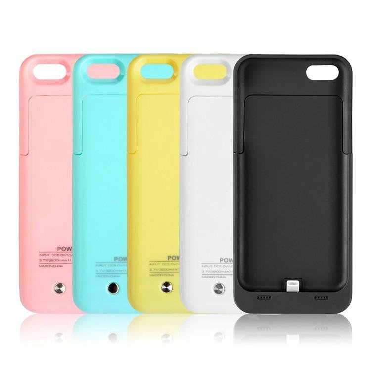 3200mAh For iPhone 5 External Portable Battery Charging Bank Power Case Cover 4