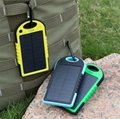 2016 Solor Charger 5000mah Portable Waterproof Solar Power Bank Backup Powerbank