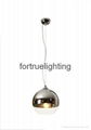 Plated globe glass pendant light 1