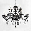 Luxury black crystal chandlier