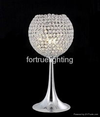 Mini chrome crystal table lamp