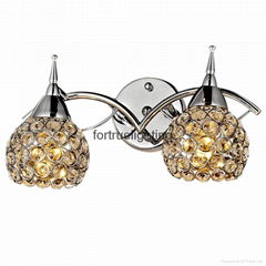 2 lights crystal wall lamp