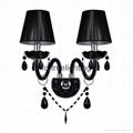 Noble black crystal wall lamp 1