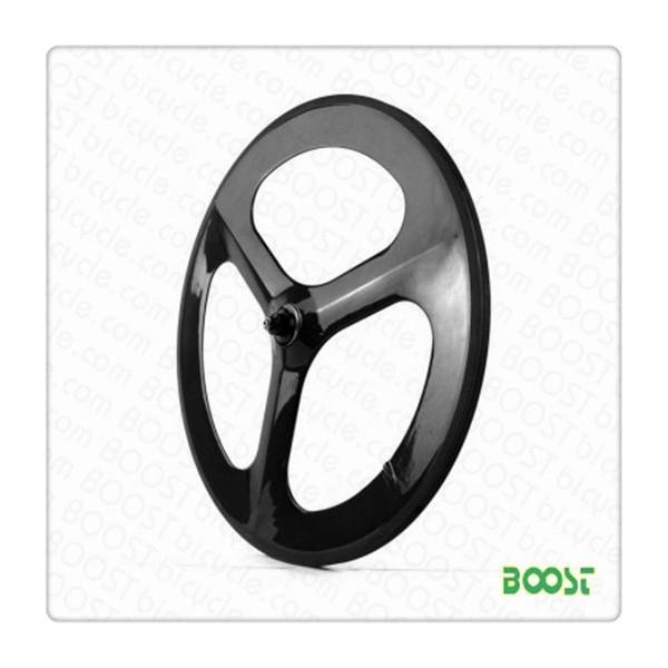 Carbon Tri 3Spokes 700C road  tubular Clincher  wheels 3