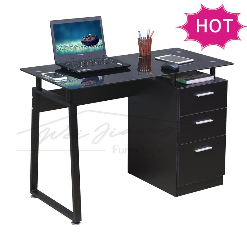 Amazon Hot Sale Modern Wooden Computer Table Fixed Pedestal