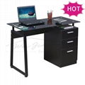 Amazon Hot Sale Modern Wooden Computer Table Fixed Pedestal 1