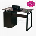 Amazon Hot Sale Modern Wooden Computer Table with Fixed Pedestal 5