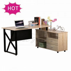 Wooden L Shaped Office Furniture Office Table for Sale