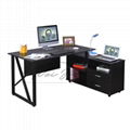 Wooden L Shaped Office Furniture Office Table for Sale 3