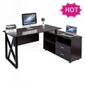 Ergonomic L-shaped Desk with Drawers for Office 5