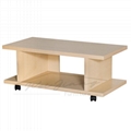 Small Cheap Wooden TV Board with Casters 2