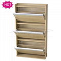 Luxury Opening Shoe Cabinet with Aluminum Handles