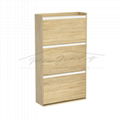 Luxury Opening Shoe Cabinet with Aluminum Handles 2